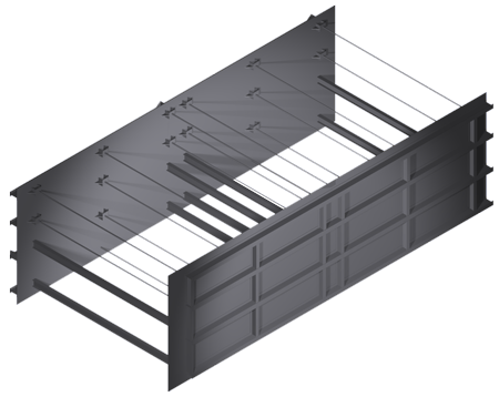 Water diversion bin wall system